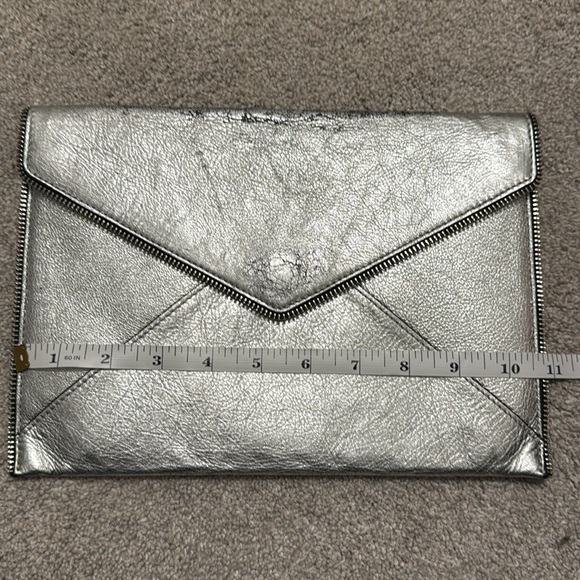 Rebecca Minkoff Silver Envelope Clutch - Picture 4 of 8